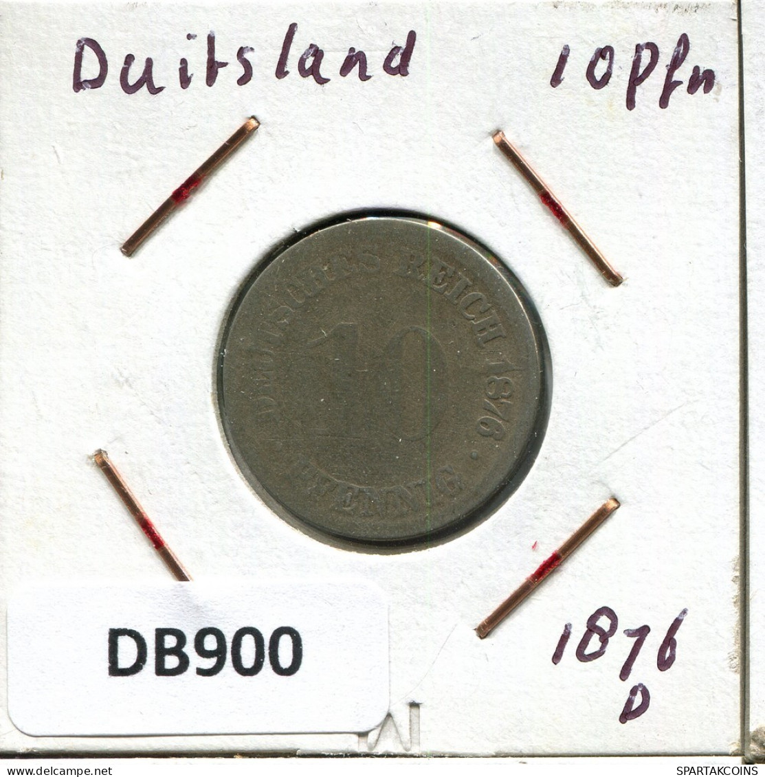 10 PFENNIG 1876 D GERMANY Coin #DB900.U.A - 10 Pfennig