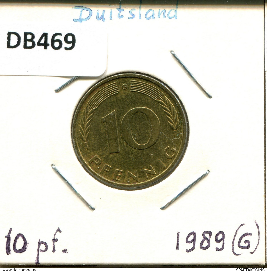 10 PFENNIG 1989 G WEST & UNIFIED GERMANY Coin #DB469.U.A - 10 Pfennig