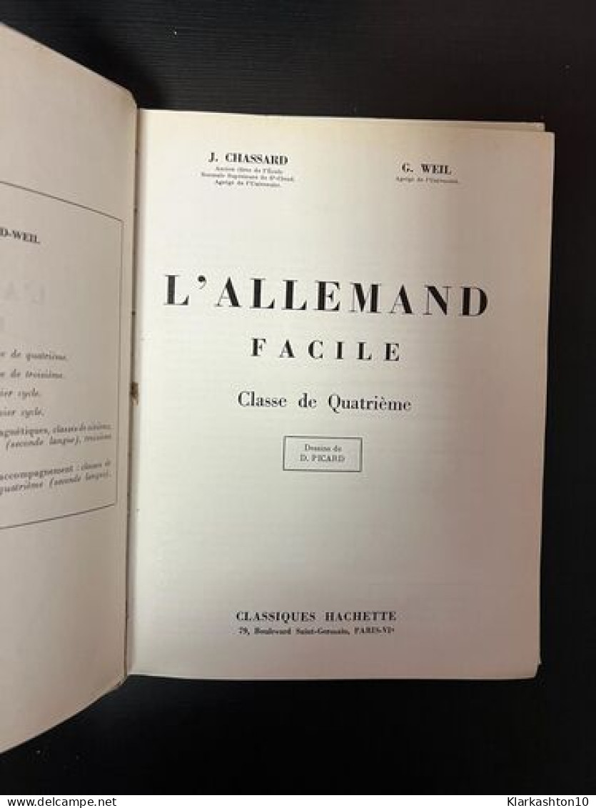 L'Allemand Facile 4e - Otros & Sin Clasificación