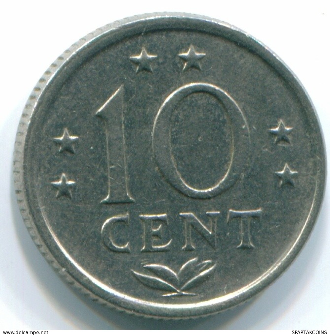 10 CENTS 1971 ANTILLES NÉERLANDAISES Nickel Colonial Pièce #S13443.F.A - Niederländische Antillen