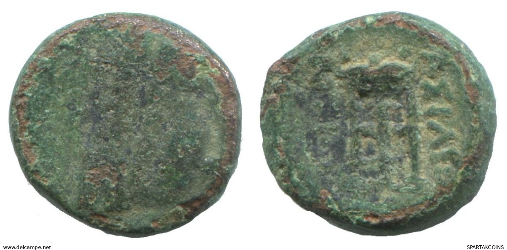 TRIPOD AUTHENTIC ORIGINAL ANCIENT GREEK Coin 1.8g/13mm #AA241.15.U.A - Greche