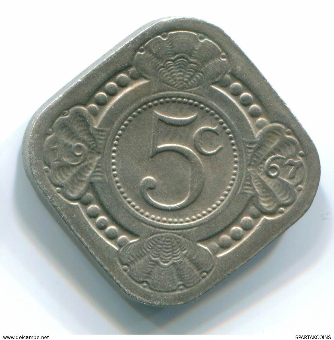 5 CENTS 1967 NIEDERLÄNDISCHE ANTILLEN Nickel Koloniale Münze #S12481.D.A - Niederländische Antillen