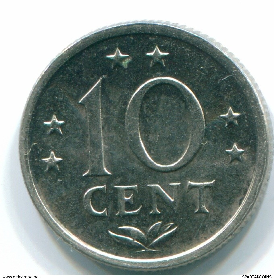 10 CENTS 1971 ANTILLES NÉERLANDAISES Nickel Colonial Pièce #S13491.F.A - Antille Olandesi