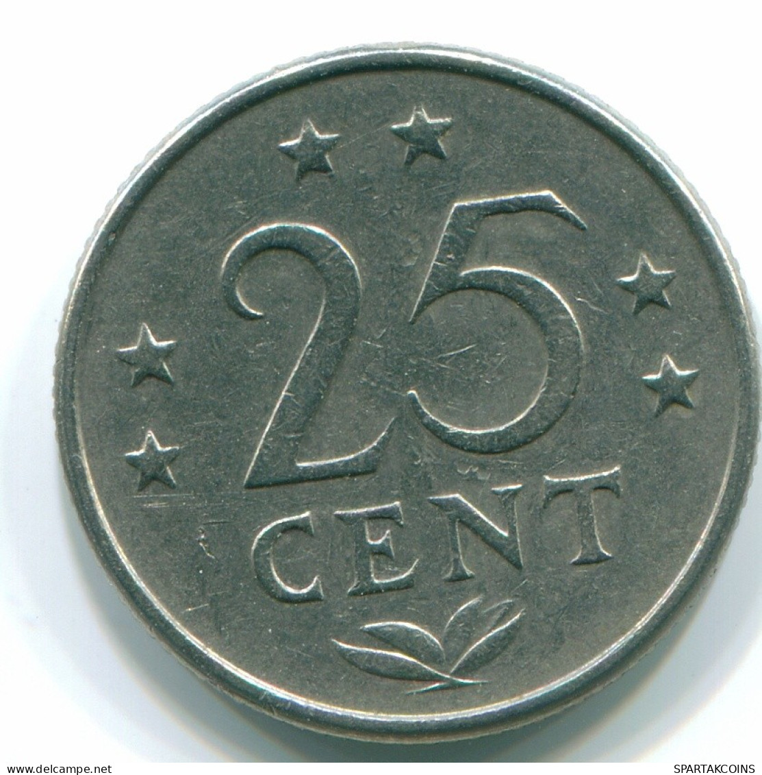25 CENTS 1970 NIEDERLÄNDISCHE ANTILLEN Nickel Koloniale Münze #S11431.D.A - Nederlandse Antillen