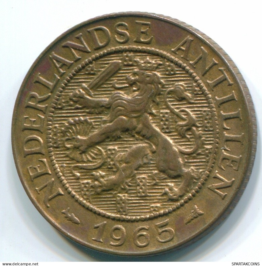 2 1/2 CENT 1965 CURACAO NÉERLANDAIS NETHERLANDS Bronze Colonial Pièce #S10217.F.A - Curaçao