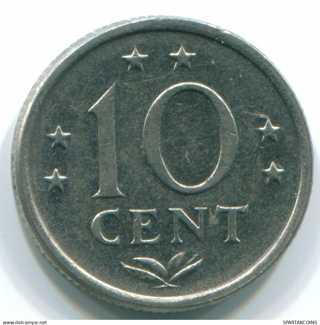 10 CENTS 1971 NETHERLANDS ANTILLES Nickel Colonial Coin #S13432.U.A - Antille Olandesi