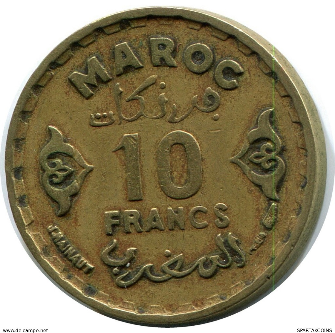 10 FRANCS 1952 MOROCCO Münze #AP249.D.A - Morocco