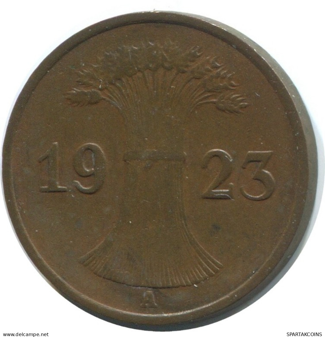 1 RENTENPFENNIG 1923 A DEUTSCHLAND Münze GERMANY #AE193.D.A - 1 Rentenpfennig & 1 Reichspfennig