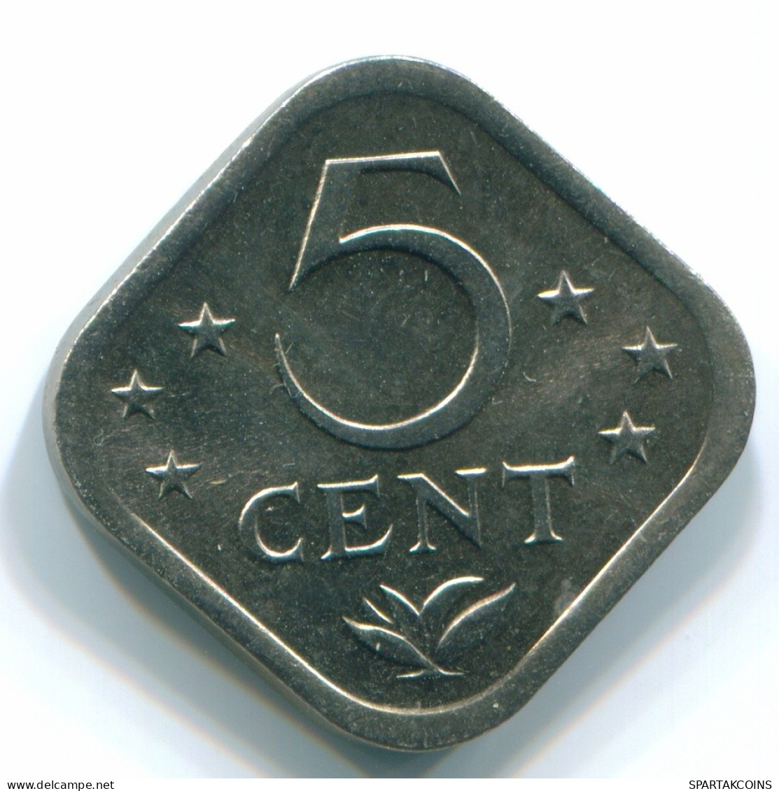 5 CENTS 1980 NIEDERLÄNDISCHE ANTILLEN Nickel Koloniale Münze #S12317.D.A - Niederländische Antillen