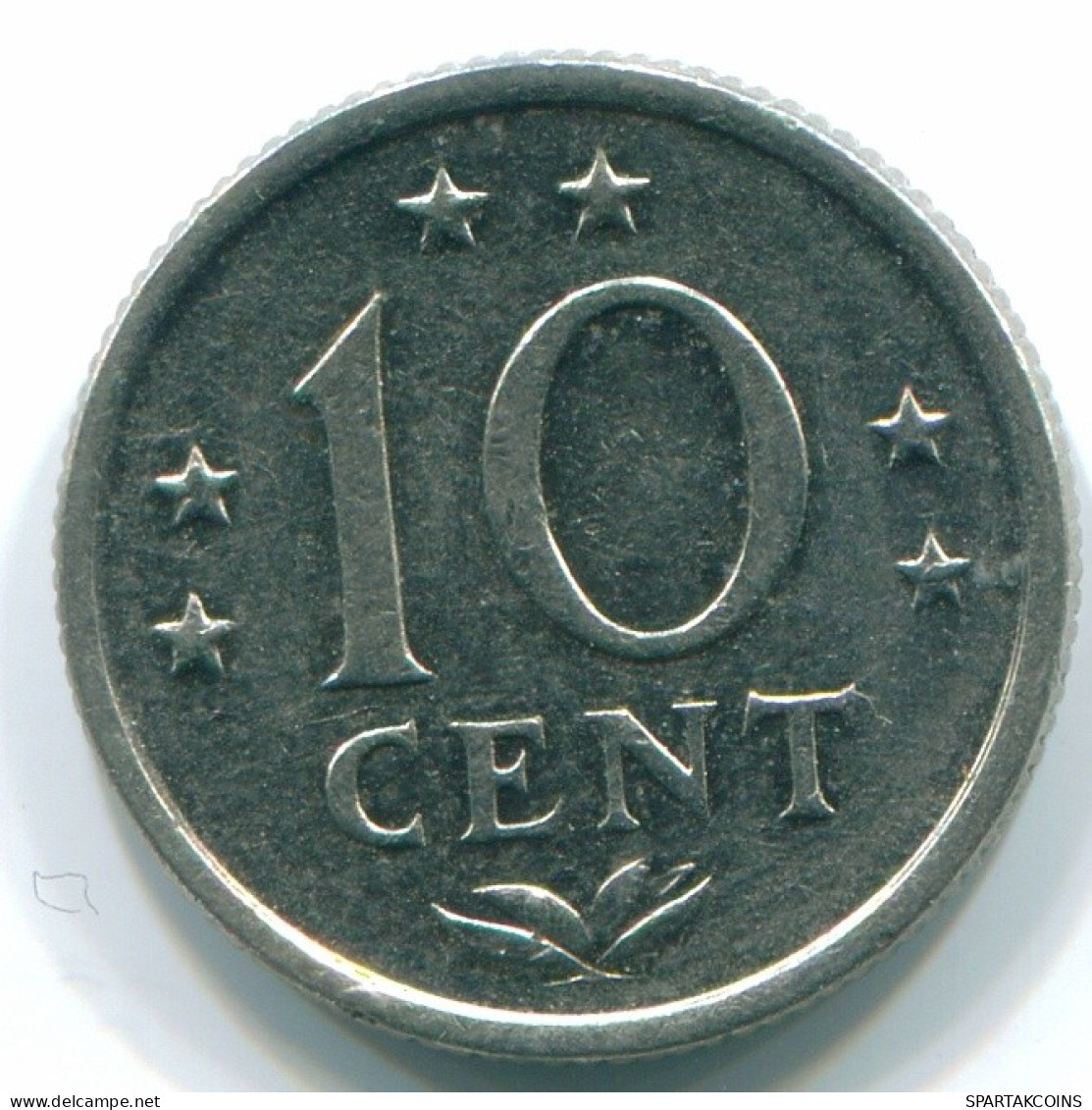 10 CENTS 1971 NETHERLANDS ANTILLES Nickel Colonial Coin #S13399.U.A - Niederländische Antillen