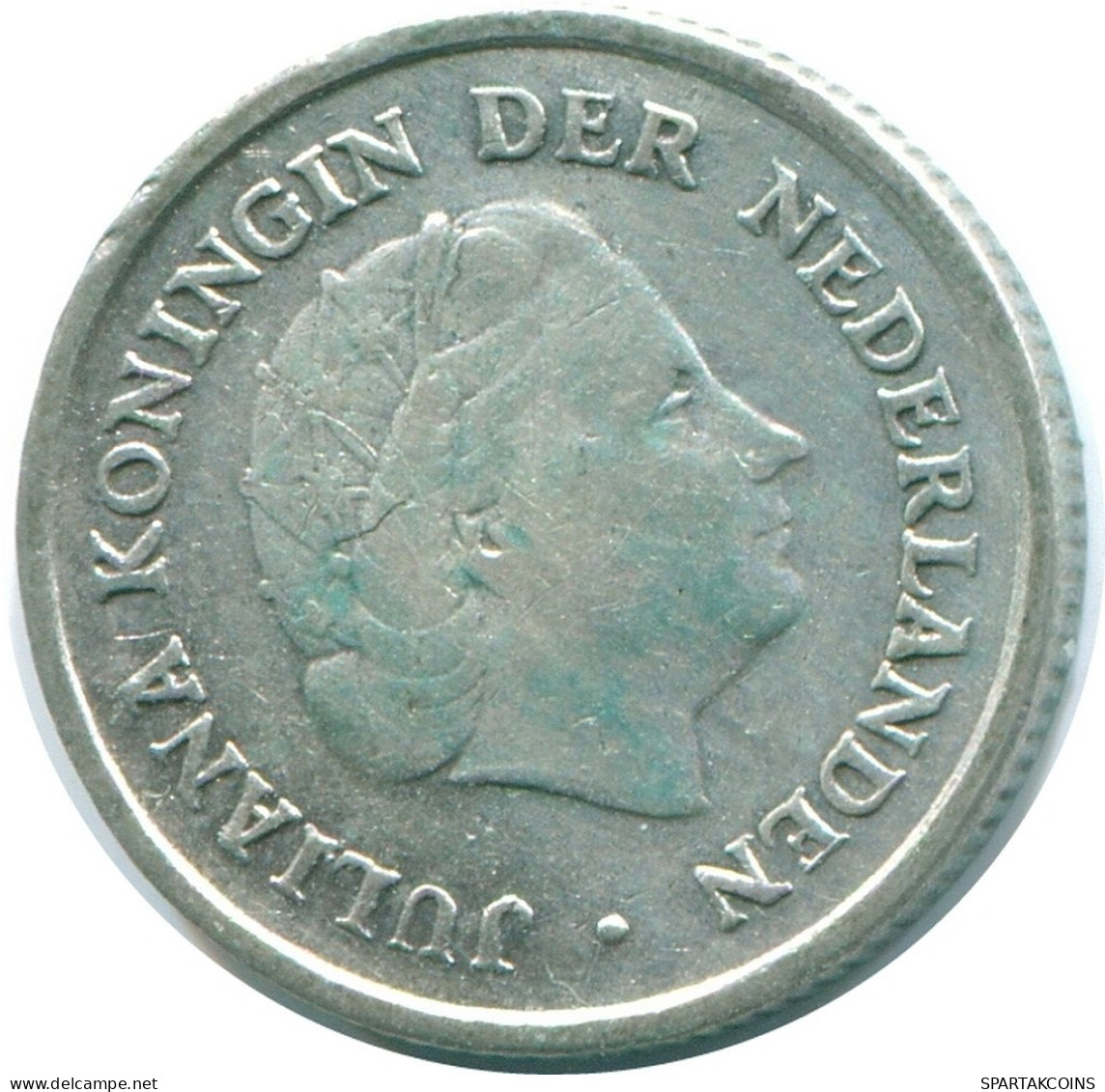 1/10 GULDEN 1960 ANTILLES NÉERLANDAISES ARGENT Colonial Pièce #NL12254.3.F.A - Antilles Néerlandaises