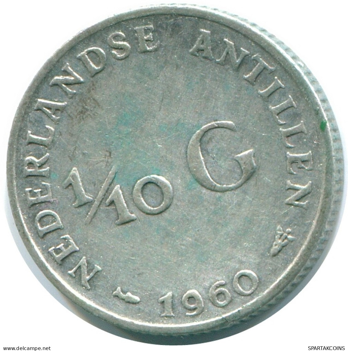 1/10 GULDEN 1960 ANTILLES NÉERLANDAISES ARGENT Colonial Pièce #NL12254.3.F.A - Niederländische Antillen