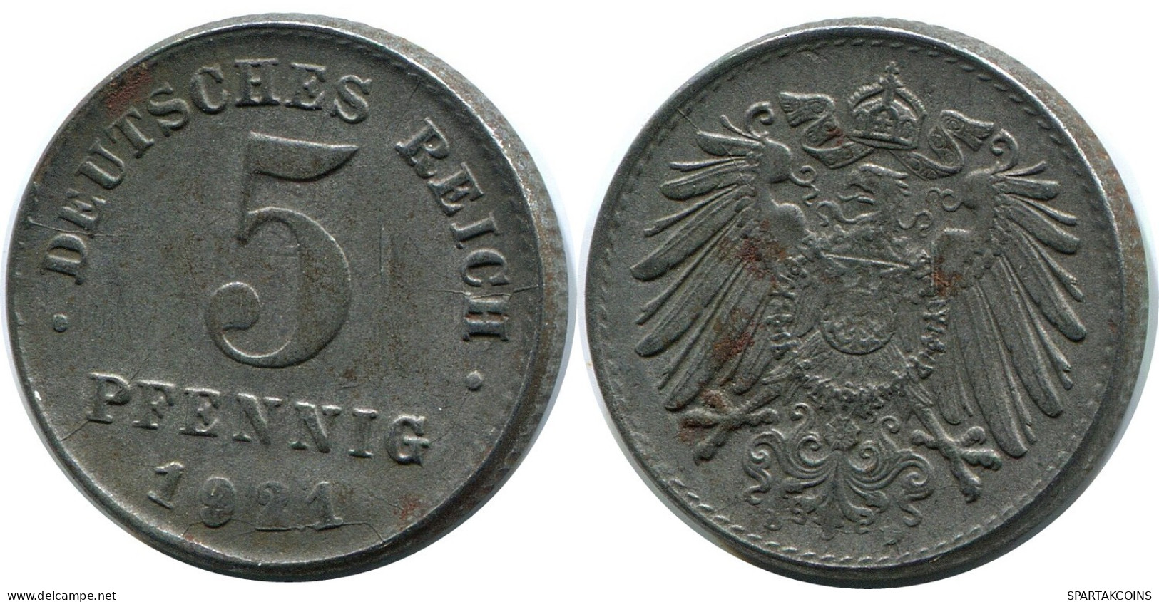 5 PFENNIG 1921 D GERMANY Coin #DB866.U.A - 5 Renten- & 5 Reichspfennig