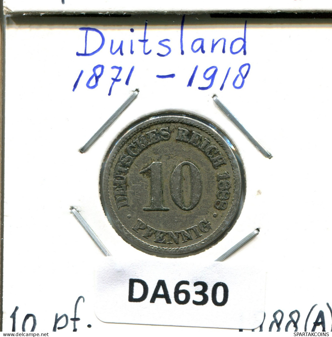 10 PFENNIG 1888 A DEUTSCHLAND Münze GERMANY #DA630.2.D.A - 10 Pfennig