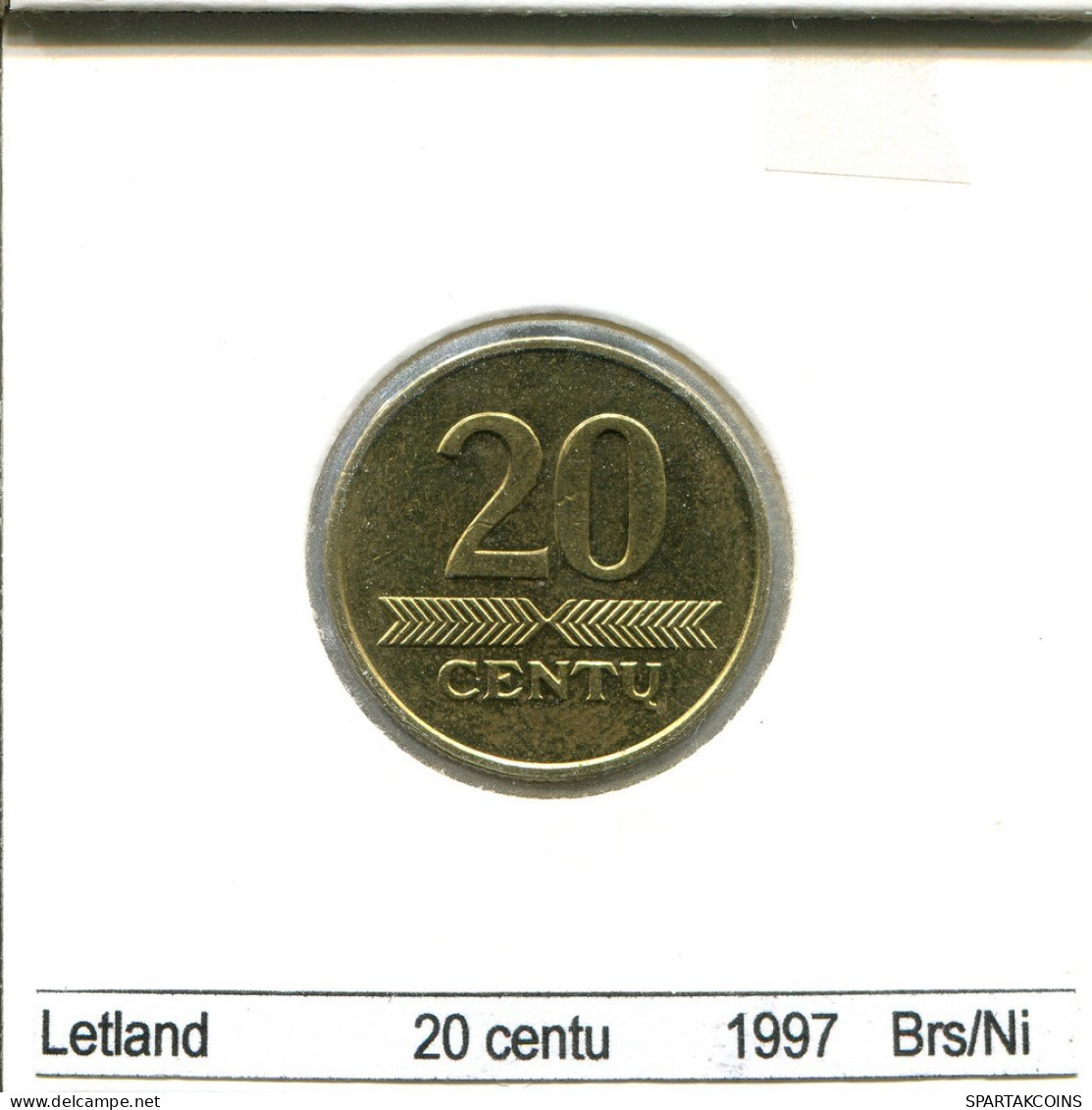 20 CENTU 1997 LITAUEN LITHUANIA Münze #AS693.D.A - Lituania