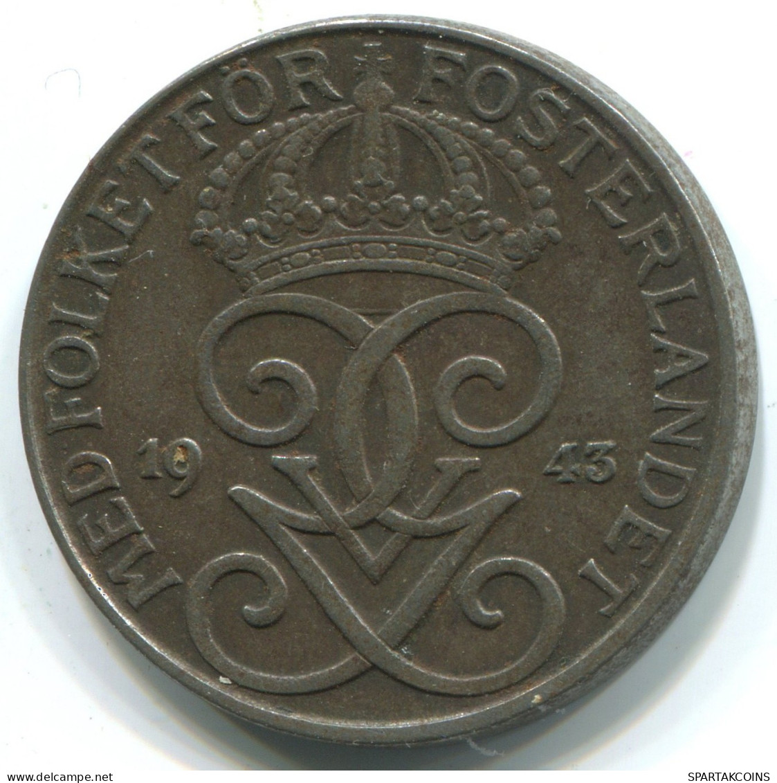 5 ORE 1943 SWEDEN Coin #WW1073.U.A - Sweden