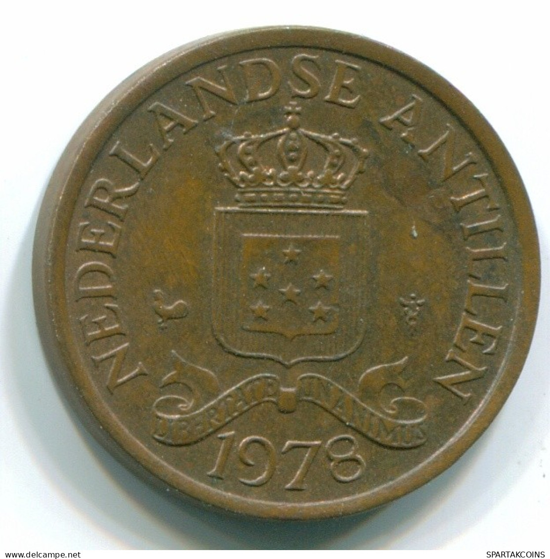 1 CENT 1978 ANTILLAS NEERLANDESAS Bronze Colonial Moneda #S10728.E.A - Antilles Néerlandaises