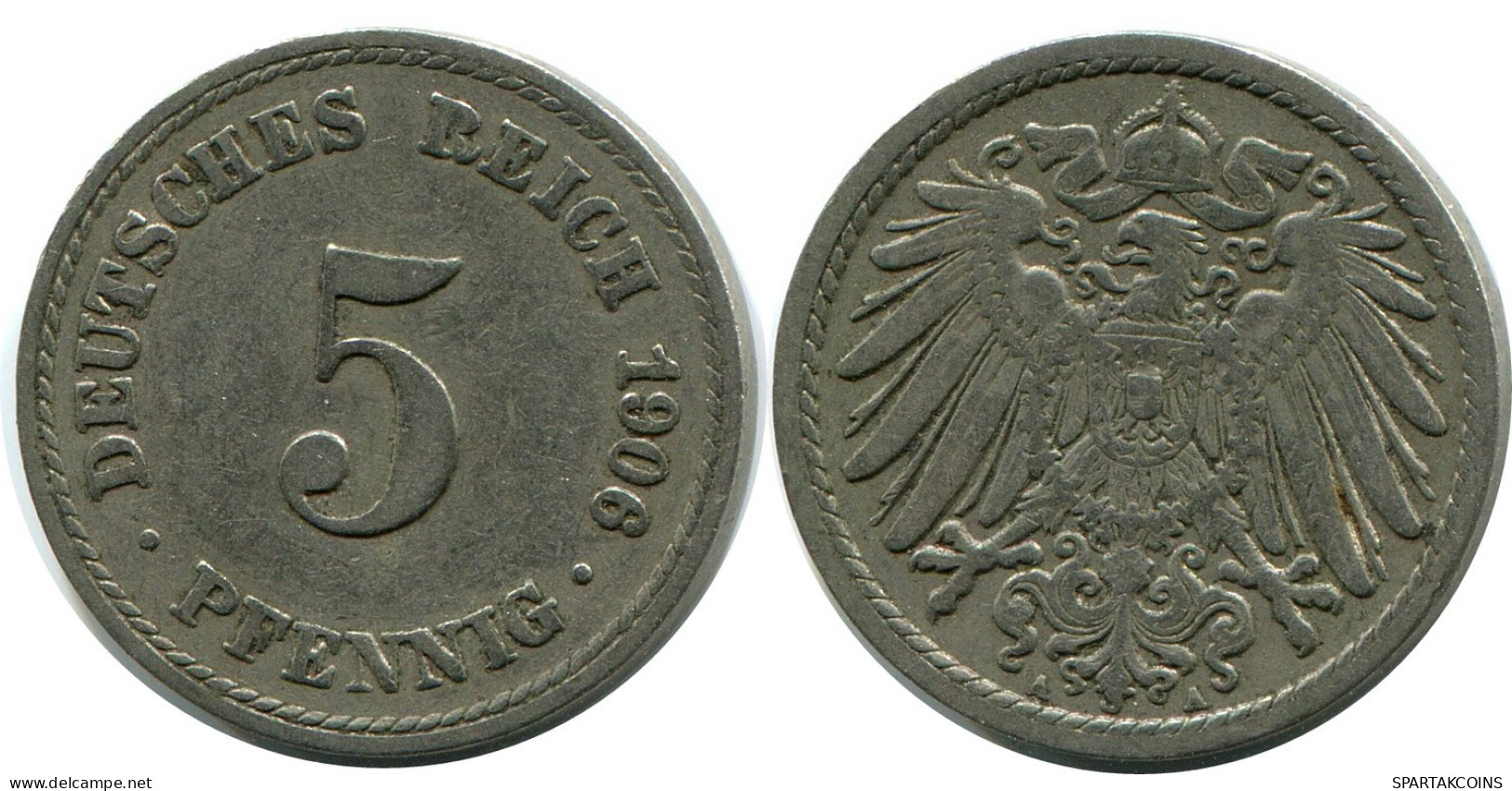 5 PFENNIG 1906 A ALLEMAGNE Pièce GERMANY #DB200.F.A - 5 Pfennig