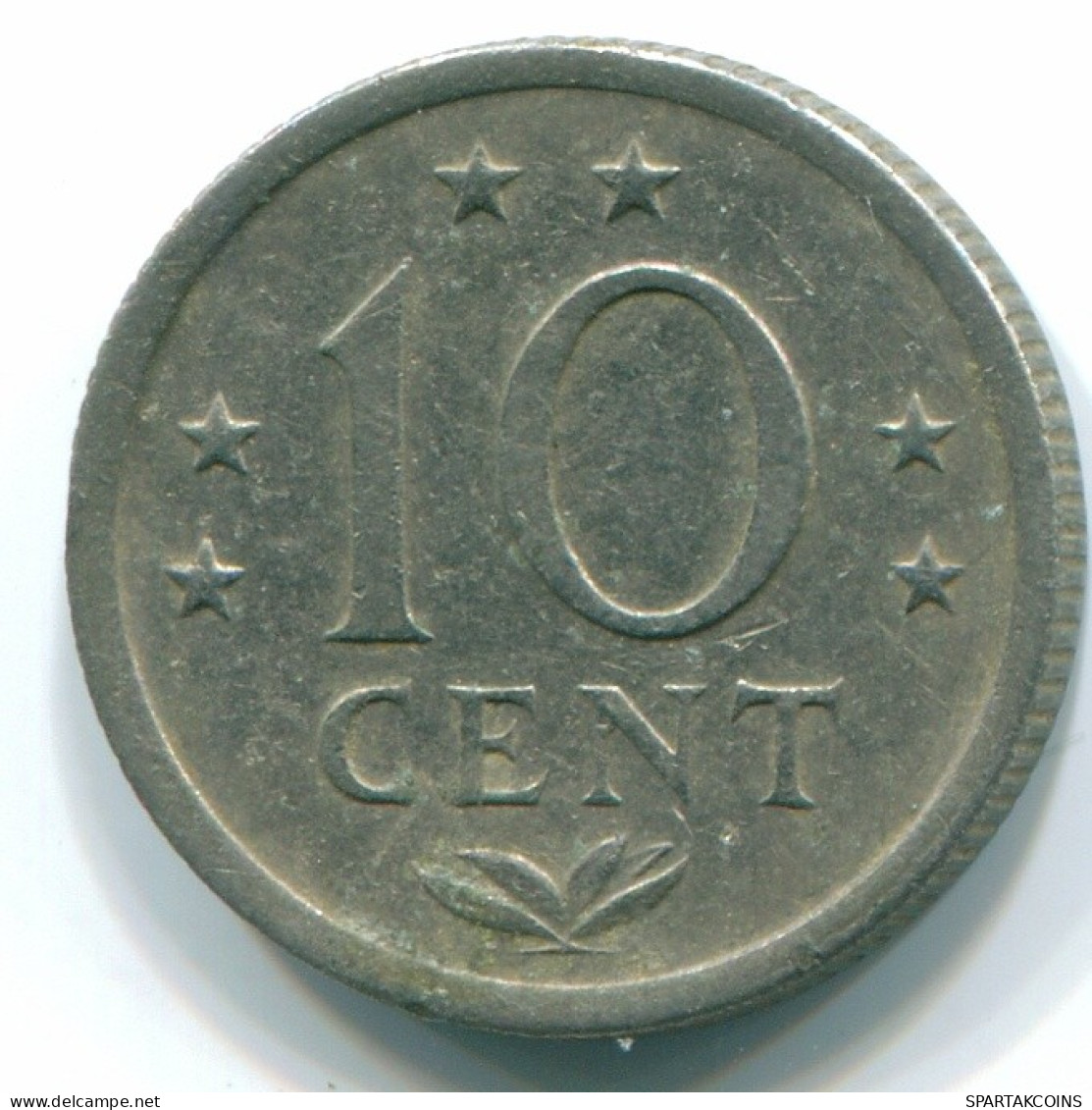 10 CENTS 1971 NETHERLANDS ANTILLES Nickel Colonial Coin #S13476.U.A - Antilles Néerlandaises