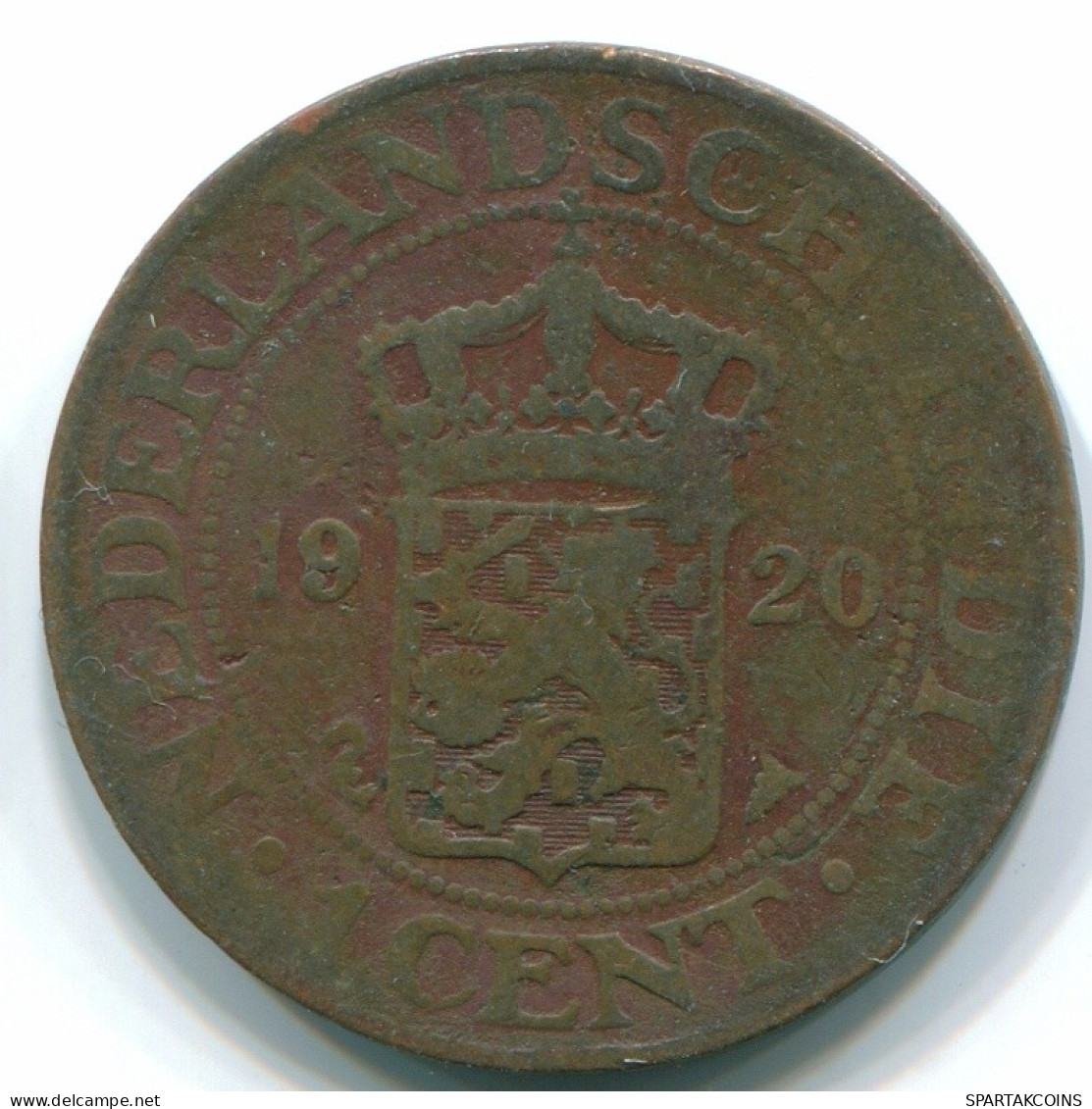 1 CENT 1920 NETHERLANDS EAST INDIES INDONESIA Copper Colonial Coin #S10089.U.A - Indes Néerlandaises