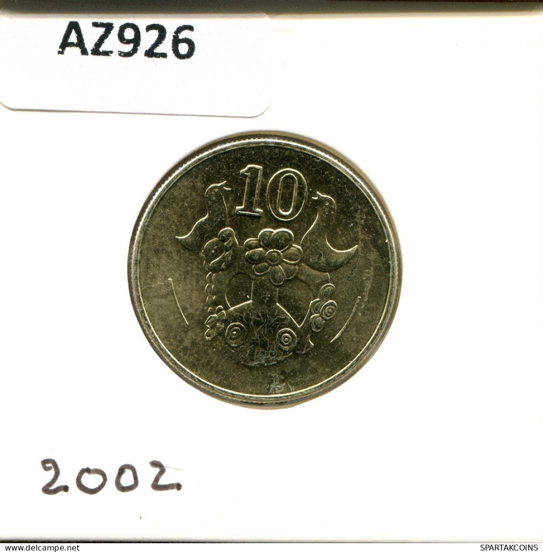 10 CENTS 2002 ZYPERN CYPRUS Münze #AZ926.D.A - Chypre