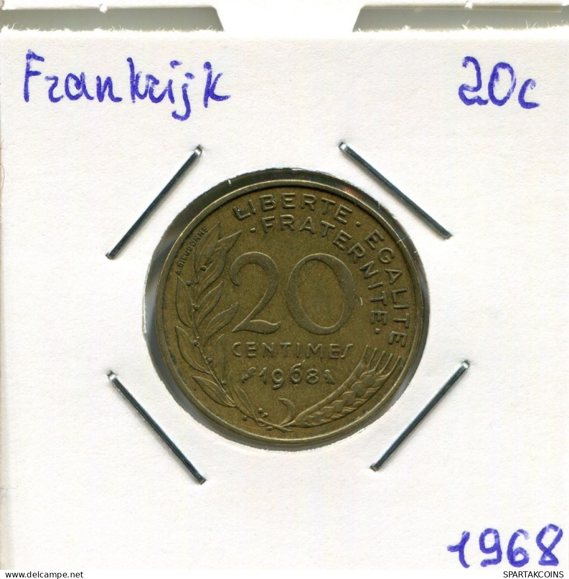 20 CENTIMES 1968 FRANCIA FRANCE Moneda #AM849.E.A - 20 Centimes