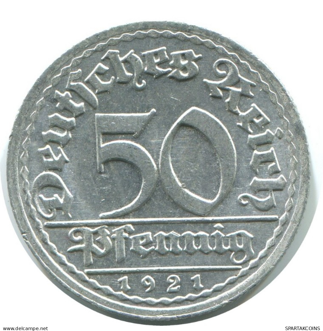 50 PFENNIG 1921 A GERMANY Coin #AE422.U.A - 50 Rentenpfennig & 50 Reichspfennig