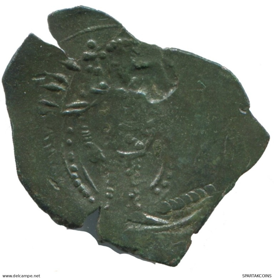 Auténtico Original Antiguo BYZANTINE IMPERIO Trachy Moneda 0.8g/19mm #AG723.4.E.A - Byzantine