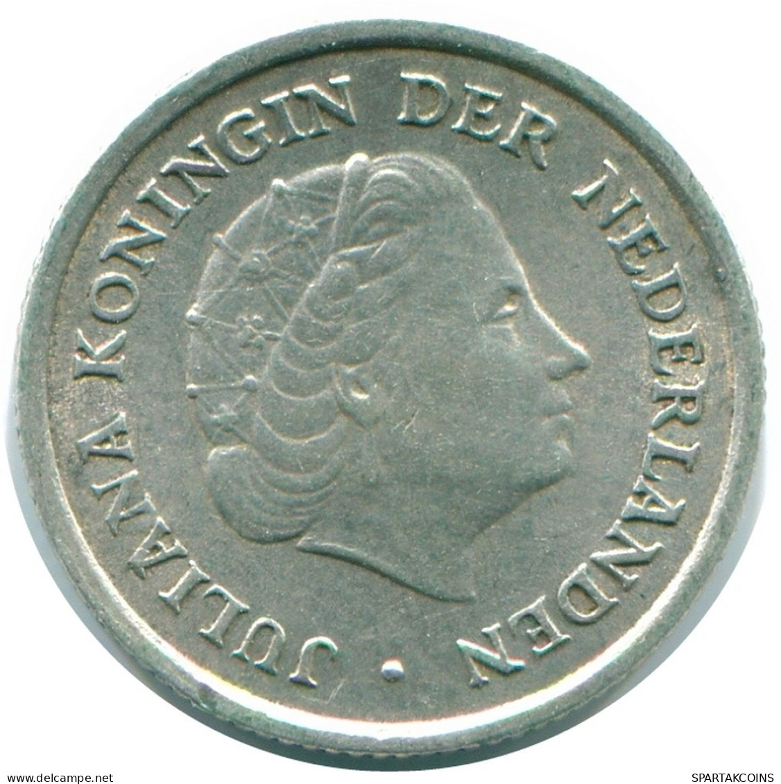 1/10 GULDEN 1962 ANTILLAS NEERLANDESAS PLATA Colonial Moneda #NL12382.3.E.A - Antilles Néerlandaises