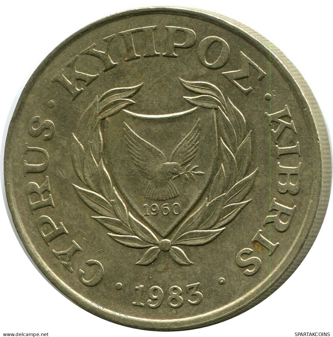 20 CENTS 1983 CHIPRE CYPRUS Moneda #AP287.E.A - Cyprus