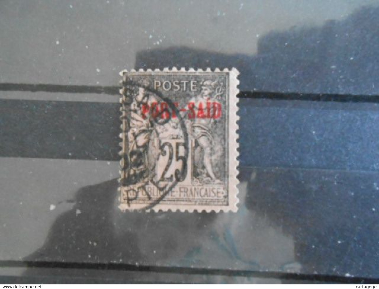 PORT-SAID YT 11 TYPE DUBOIS 25c. Noir S. Rose - Used Stamps