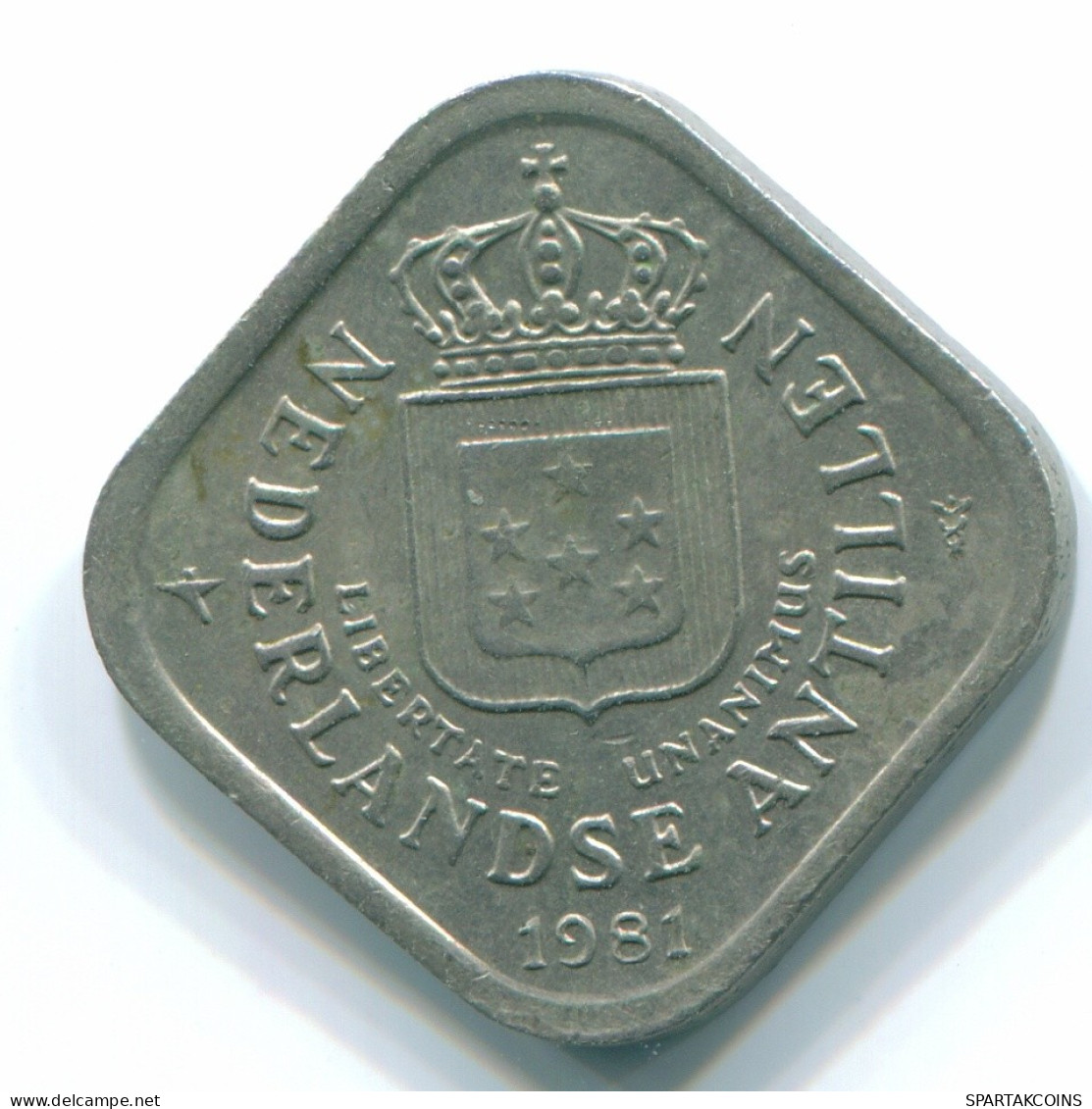 5 CENTS 1981 NETHERLANDS ANTILLES Nickel Colonial Coin #S12345.U.A - Antille Olandesi