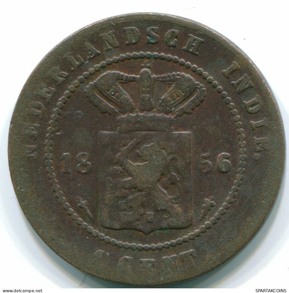 1 CENT 1856 INDIAS ORIENTALES DE LOS PAÍSES BAJOS INDONESIA Copper #S10020.E.A - Niederländisch-Indien