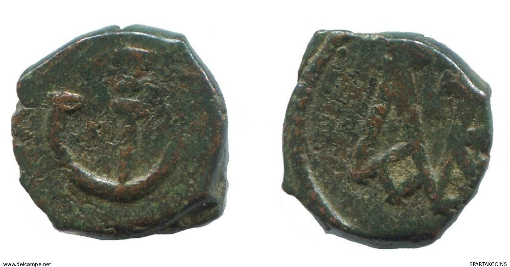 FLAVIUS JUSTINUS II CYZICUS FOLLIS Antiguo BYZANTINE Moneda 0.4g/14mm #AF808.12.E.A - Byzantinische Münzen
