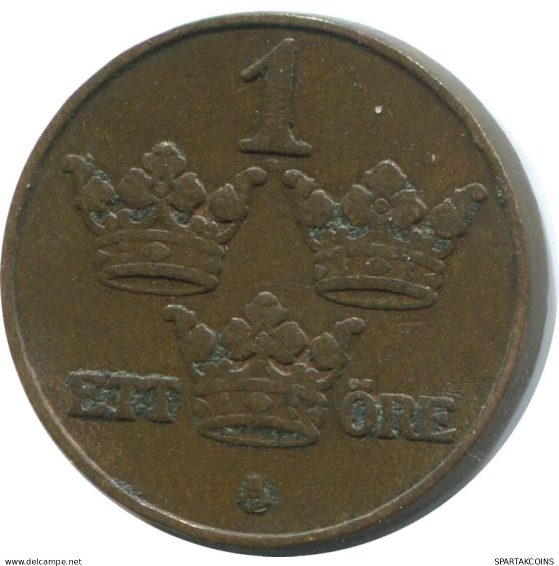 1 ORE 1909 SWEDEN Coin #AD399.2.U.A - Sweden