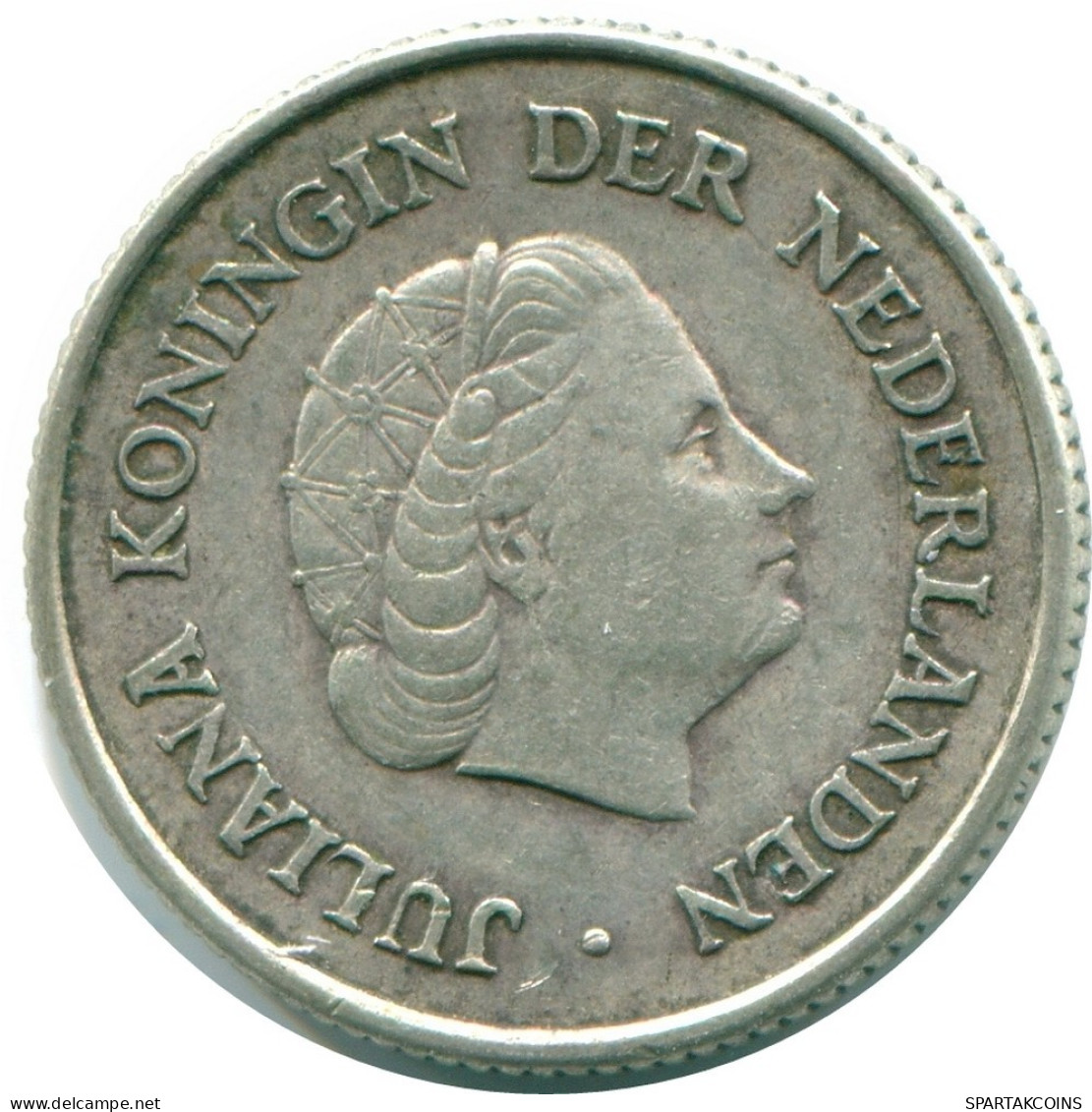 1/4 GULDEN 1963 NIEDERLÄNDISCHE ANTILLEN SILBER Koloniale Münze #NL11205.4.D.A - Niederländische Antillen