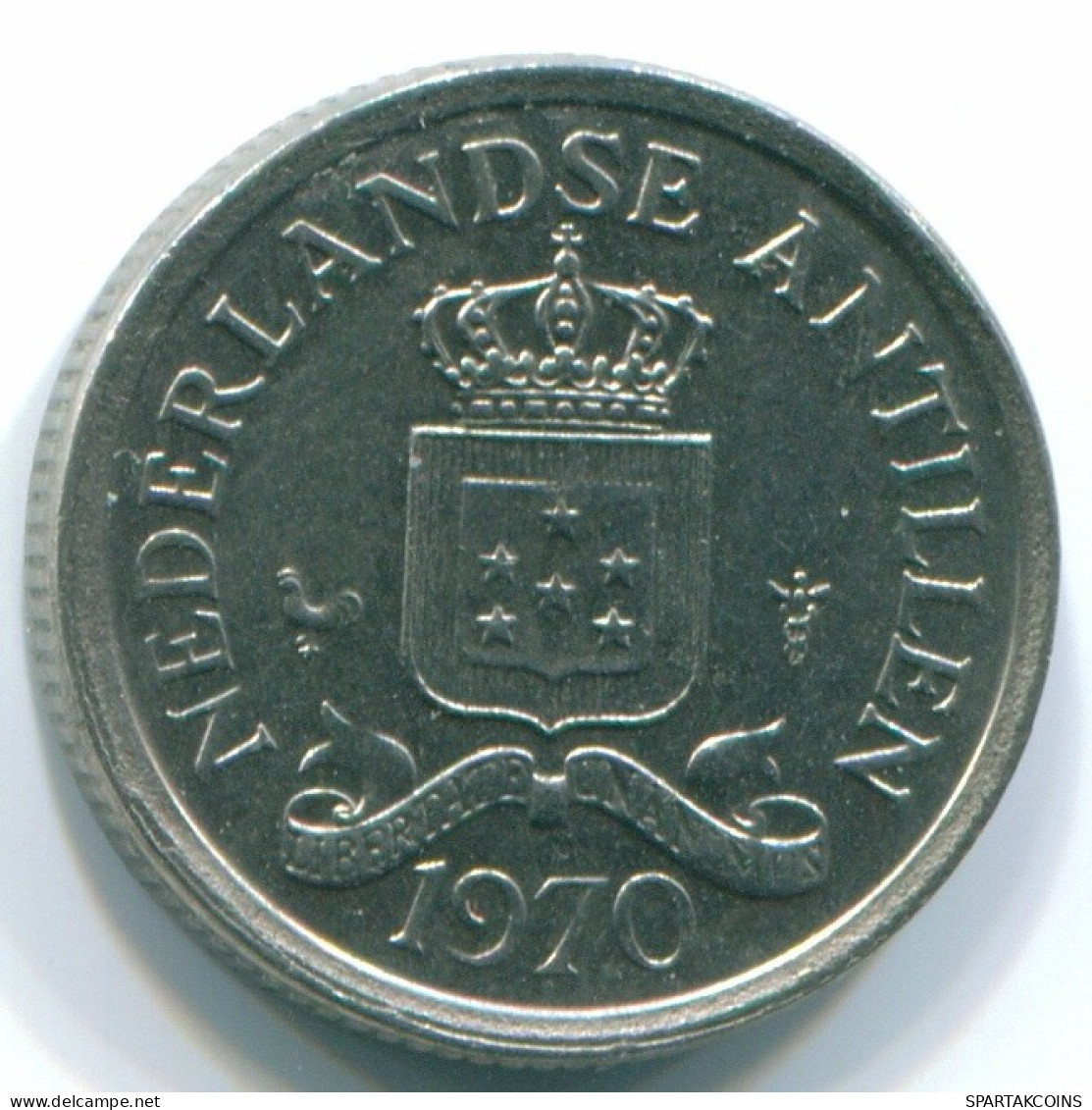 10 CENTS 1970 NIEDERLÄNDISCHE ANTILLEN Nickel Koloniale Münze #S13337.D.A - Antillas Neerlandesas