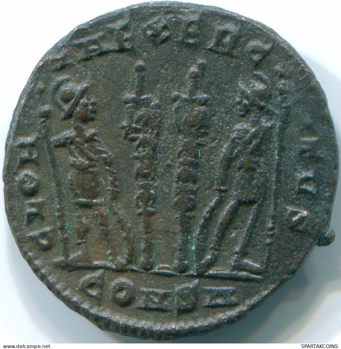 CONSTANTINUS I MAGNUS Two Soldier Standing 2.30g/17.54mm #ROM1016.8.D.A - Der Christlischen Kaiser (307 / 363)