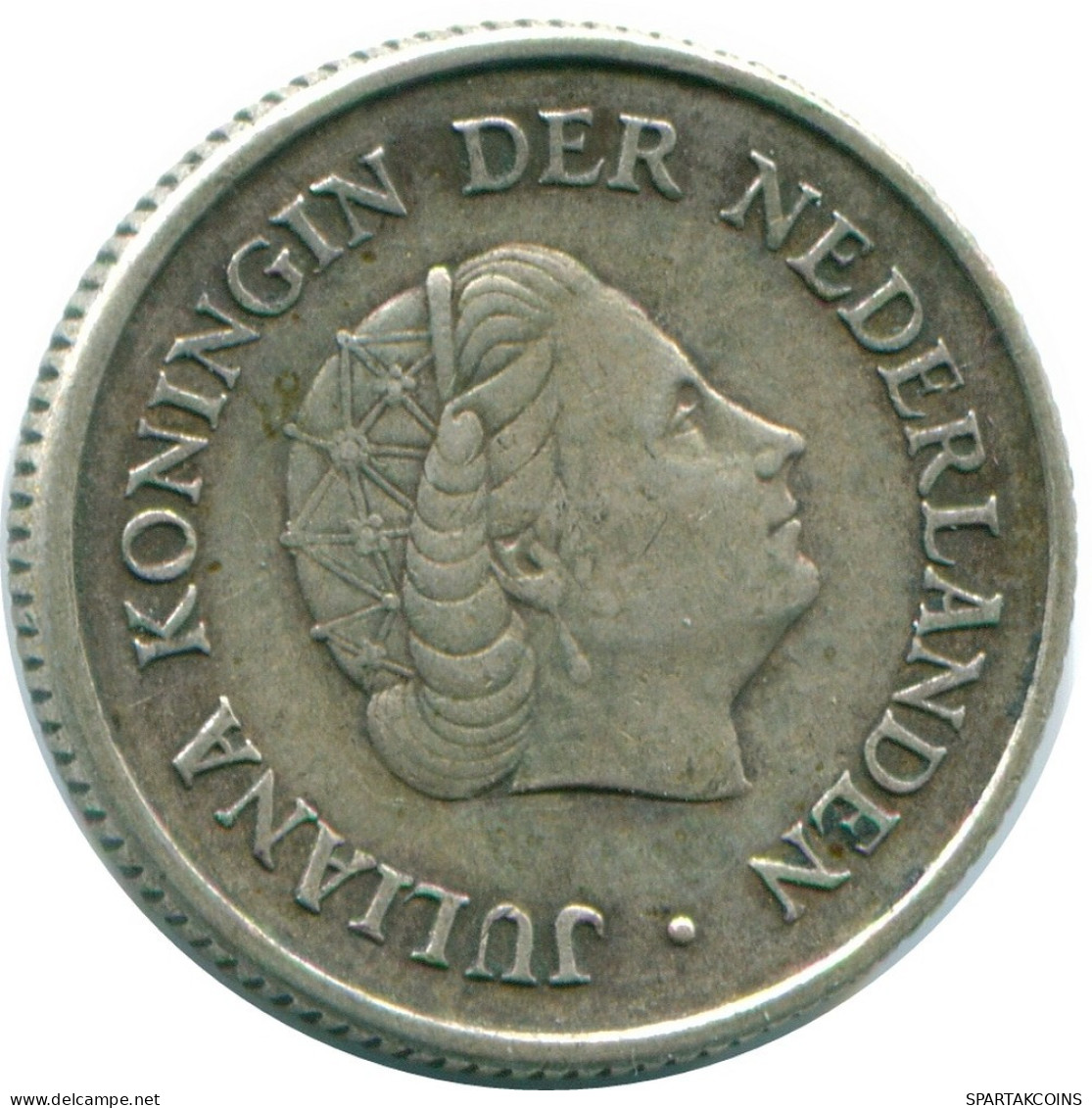 1/4 GULDEN 1967 NIEDERLÄNDISCHE ANTILLEN SILBER Koloniale Münze #NL11578.4.D.A - Niederländische Antillen
