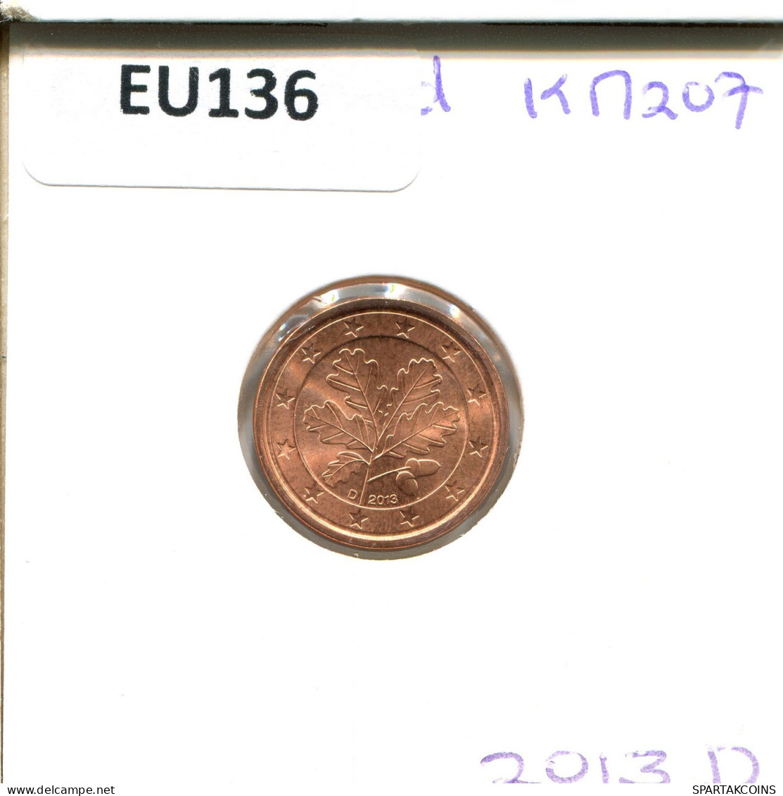 1 EURO CENT 2013 ALEMANIA Moneda GERMANY #EU136.E.A - Deutschland