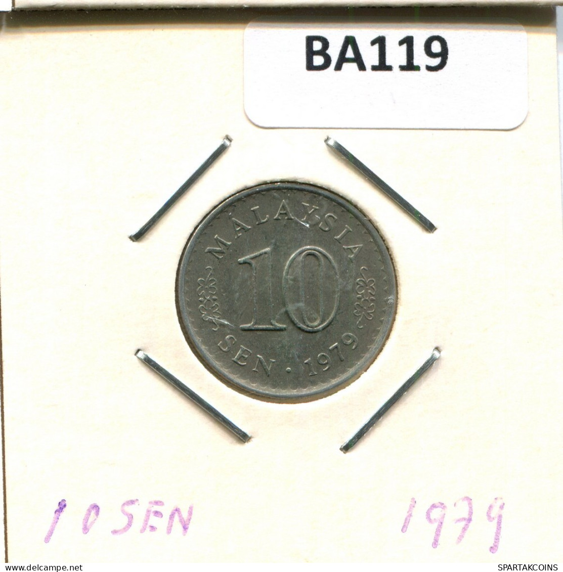 10 SEN 1979 MALAYSIEN MALAYSIA Münze #BA119.D.A - Malaysia