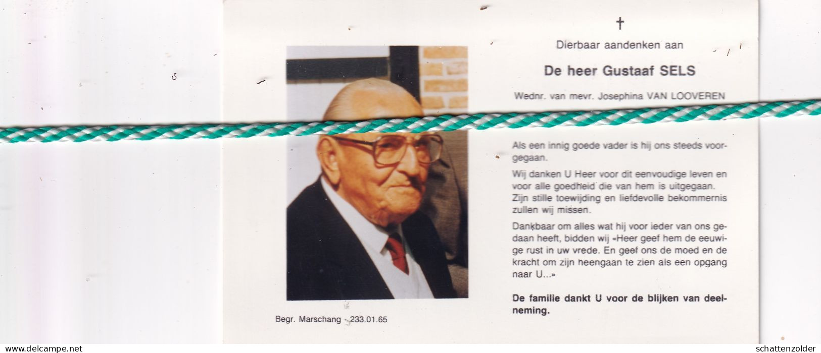 Gustaaf Sels-Van Looveren, Deurne 1900, Antwerpen 1988. Foto - Décès