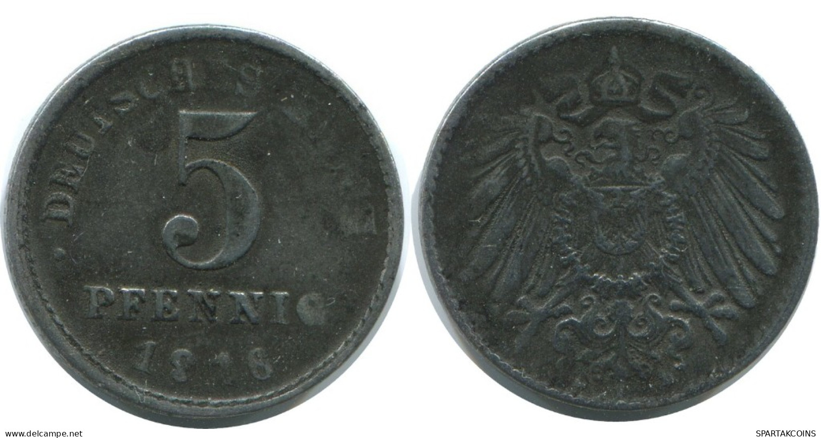 5 PFENNIG 1916 DEUTSCHLAND Münze GERMANY #AE304.D.A - 5 Pfennig