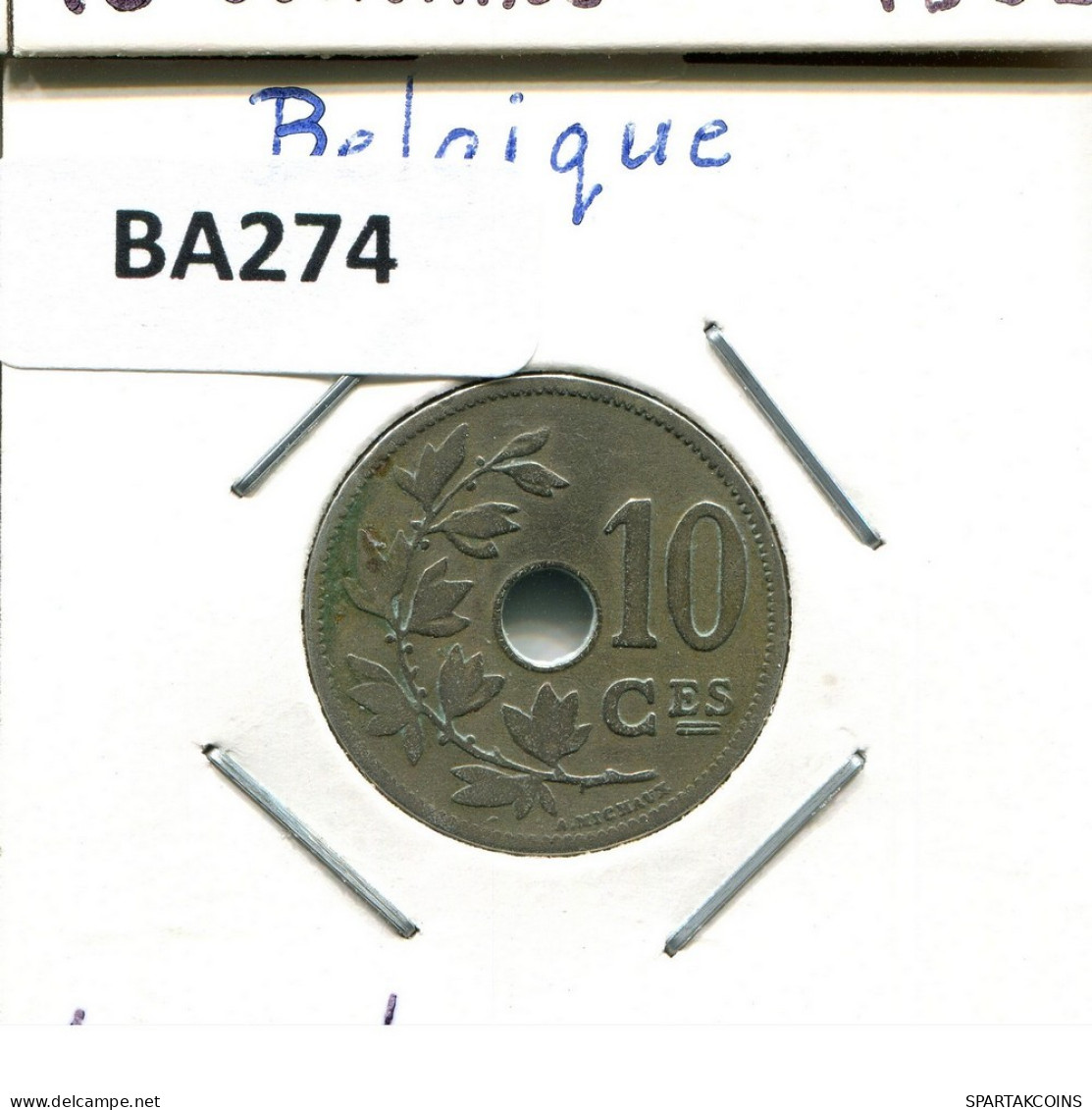 10 CENTIMES 1902 FRENCH Text BELGIQUE BELGIUM Pièce #BA274.F.A - 10 Centimes