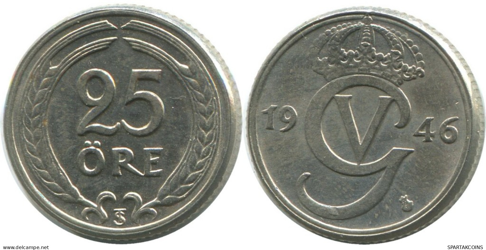 25 ORE 1946 SCHWEDEN SWEDEN Münze #AD191.2.D.A - Schweden
