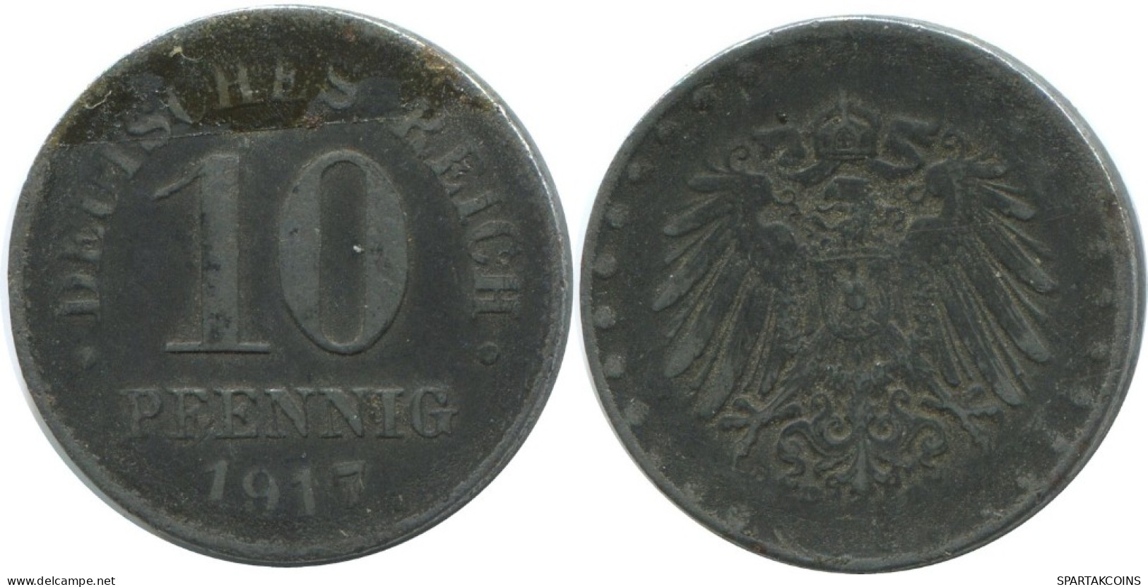 10 PFENNIG 1917 ALLEMAGNE Pièce GERMANY #AE516.F.A - 10 Pfennig
