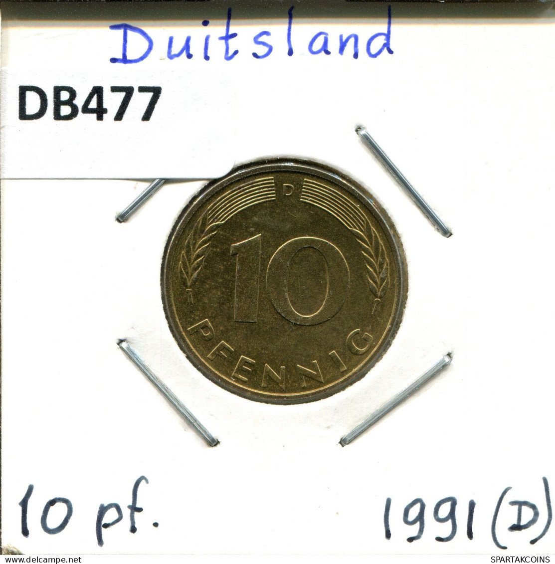 10 PFENNIG 1991 D WEST & UNIFIED GERMANY Coin #DB477.U.A - 10 Pfennig
