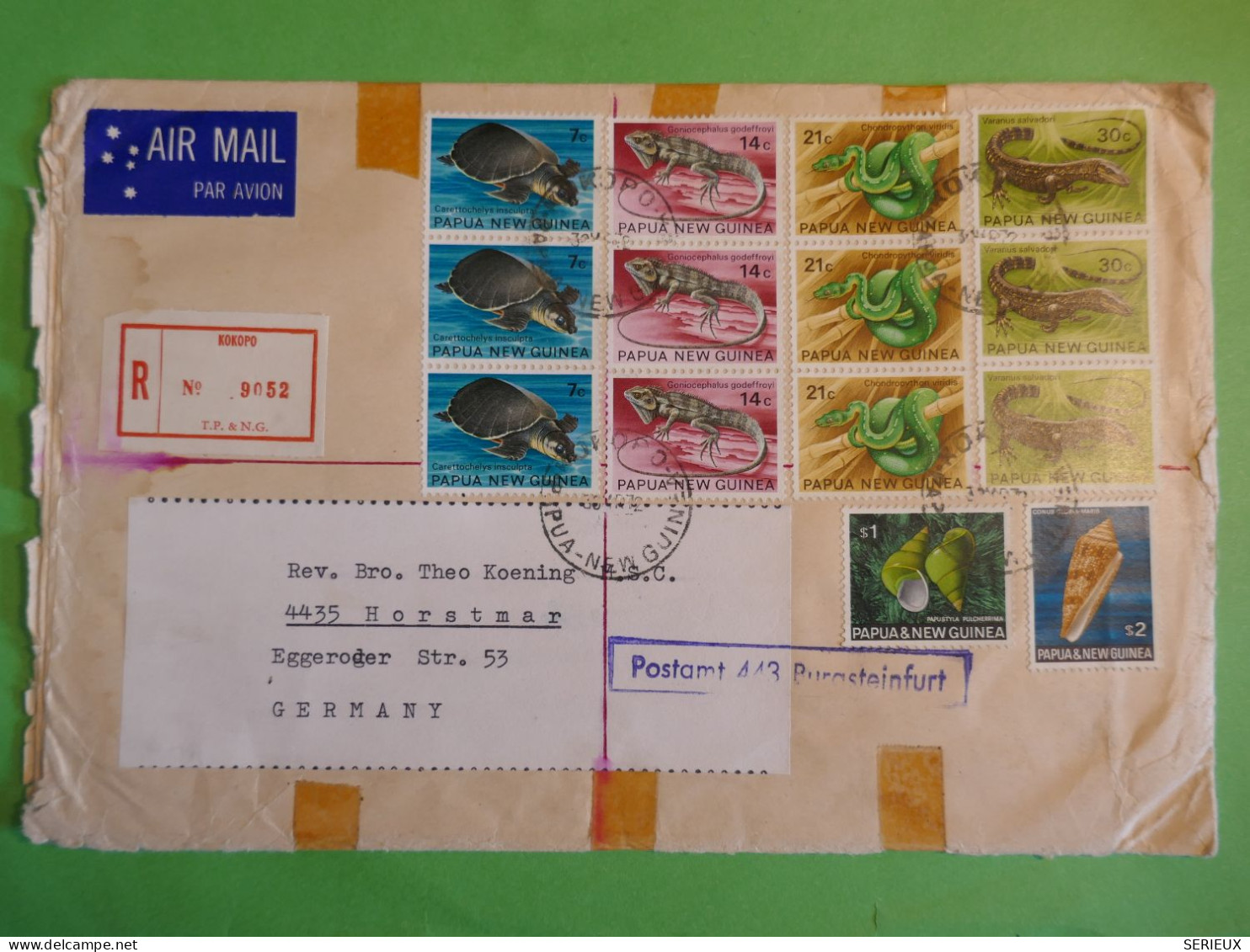 DO14 PAPOUASIE . PAPUA NEW GUINEA   FINE RARE  LETTER  1970 KOKOPO A HORTSMAR GERMANY ++ AFF. GREAT +++++ - Papua-Neuguinea