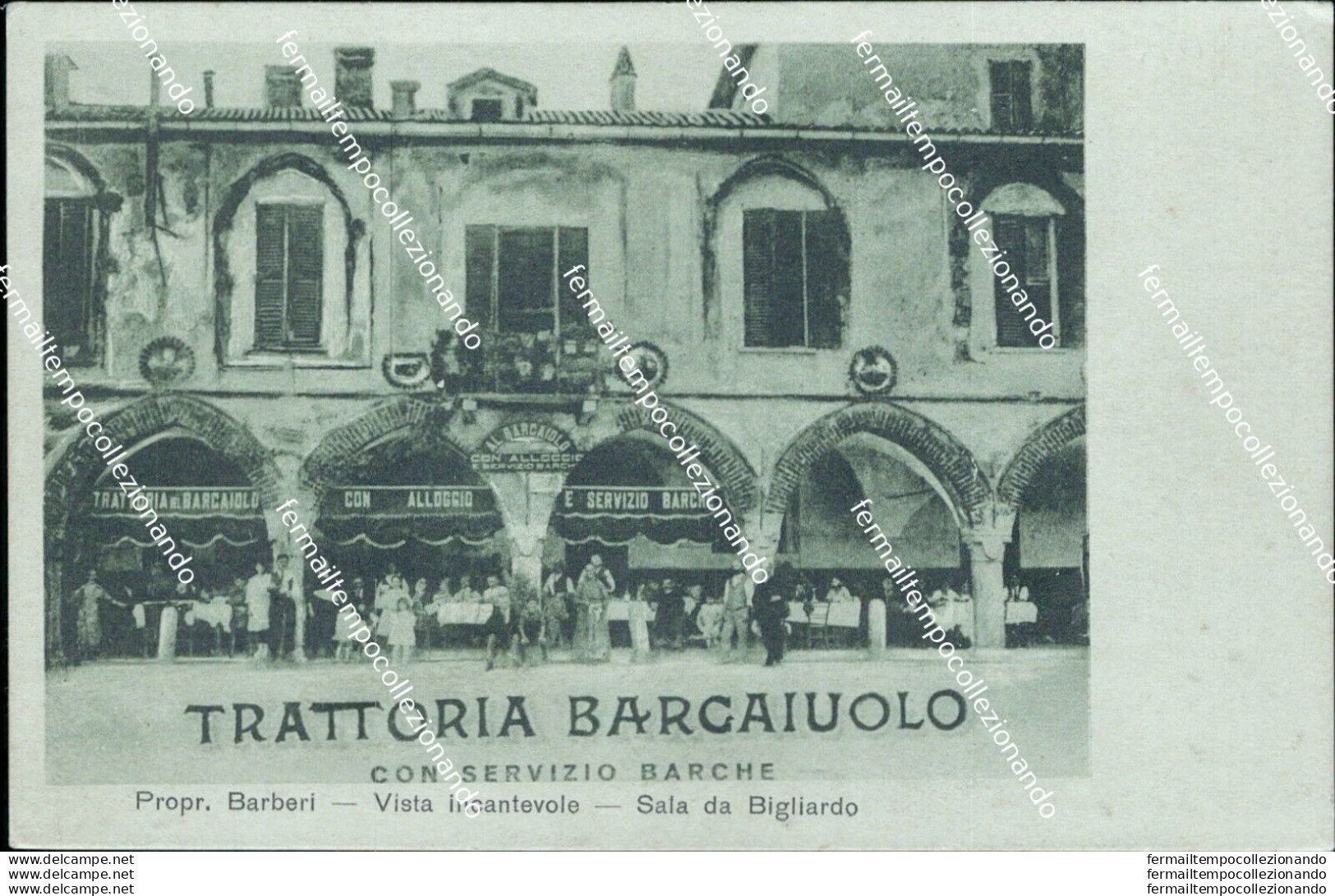 Bf592 Cartolina Arona Trattoria Barcaiuolo Provincia Di Novara - Novara