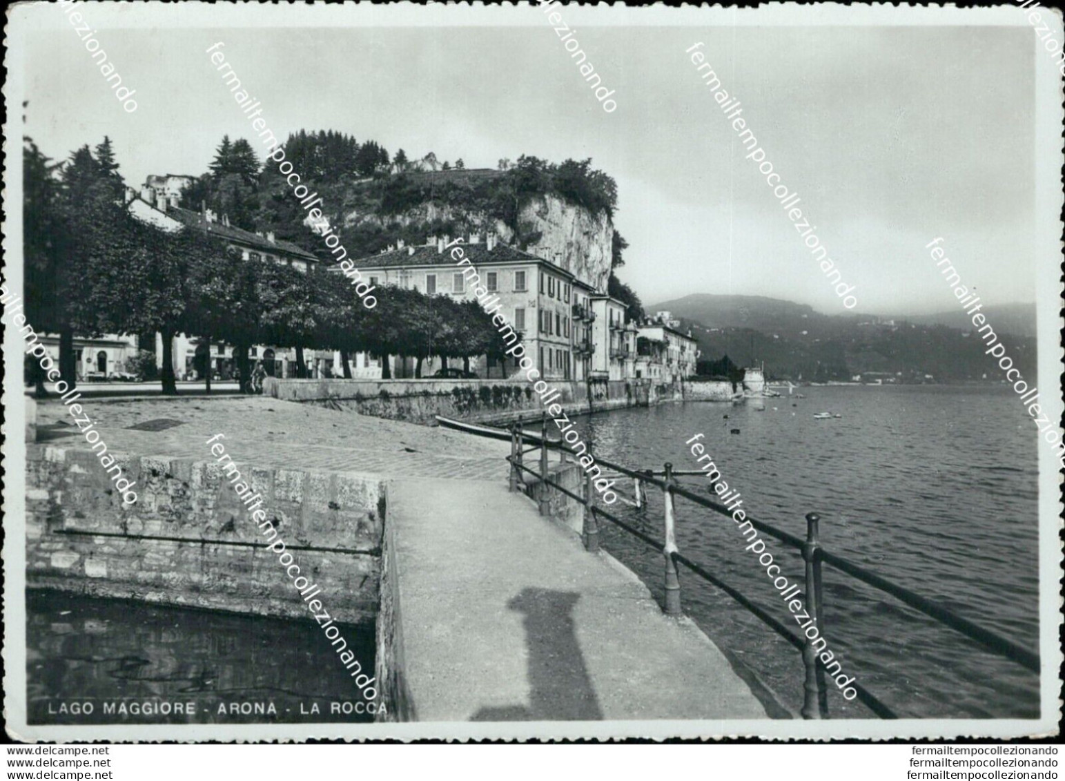 Bb222  Cartolina Lago Maggiore Arona La Rocca Novara Piemonte - Novara